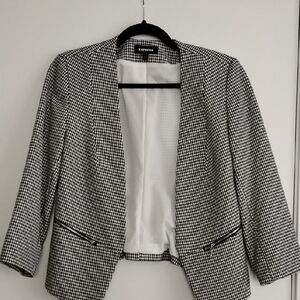 Express Monochrome Houndstooth Blazer